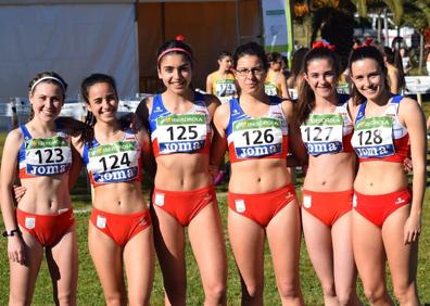 Imagen secundaria 1 - La selección cántabra de cross consigue dos décimos puestos en Cáceres