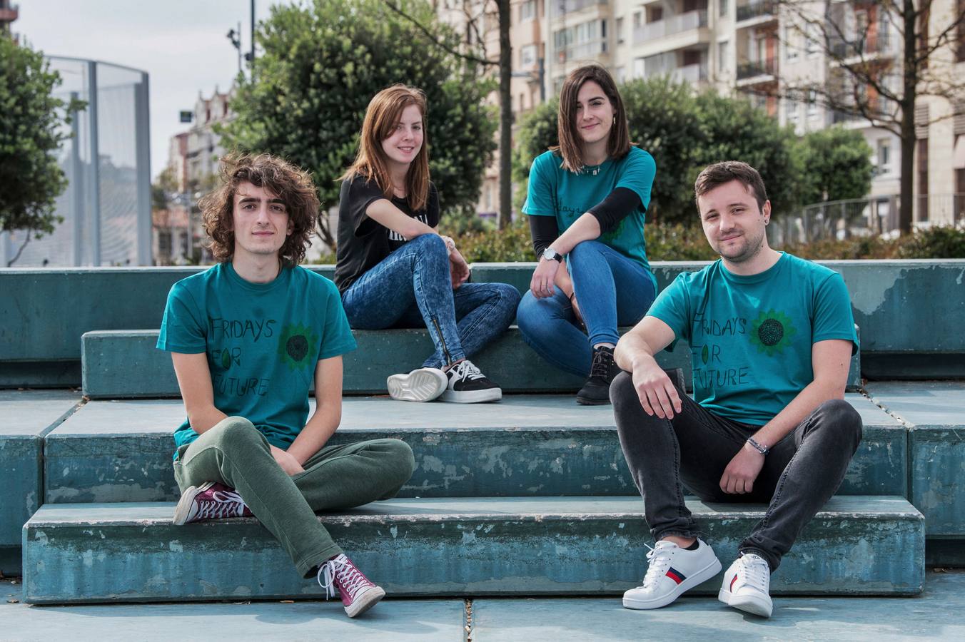 Francisco Santa Cruz, Noelia Estévez, Marta Edreira y Adrián Glodeanu, promotores de 'Cantabria x Clima'. 