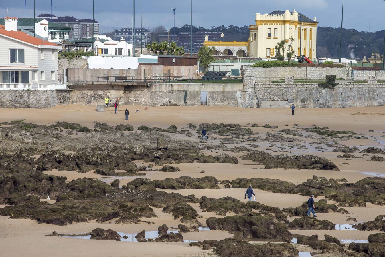 Fotos: La Playa de La Magdalena, ayer en la bajamar