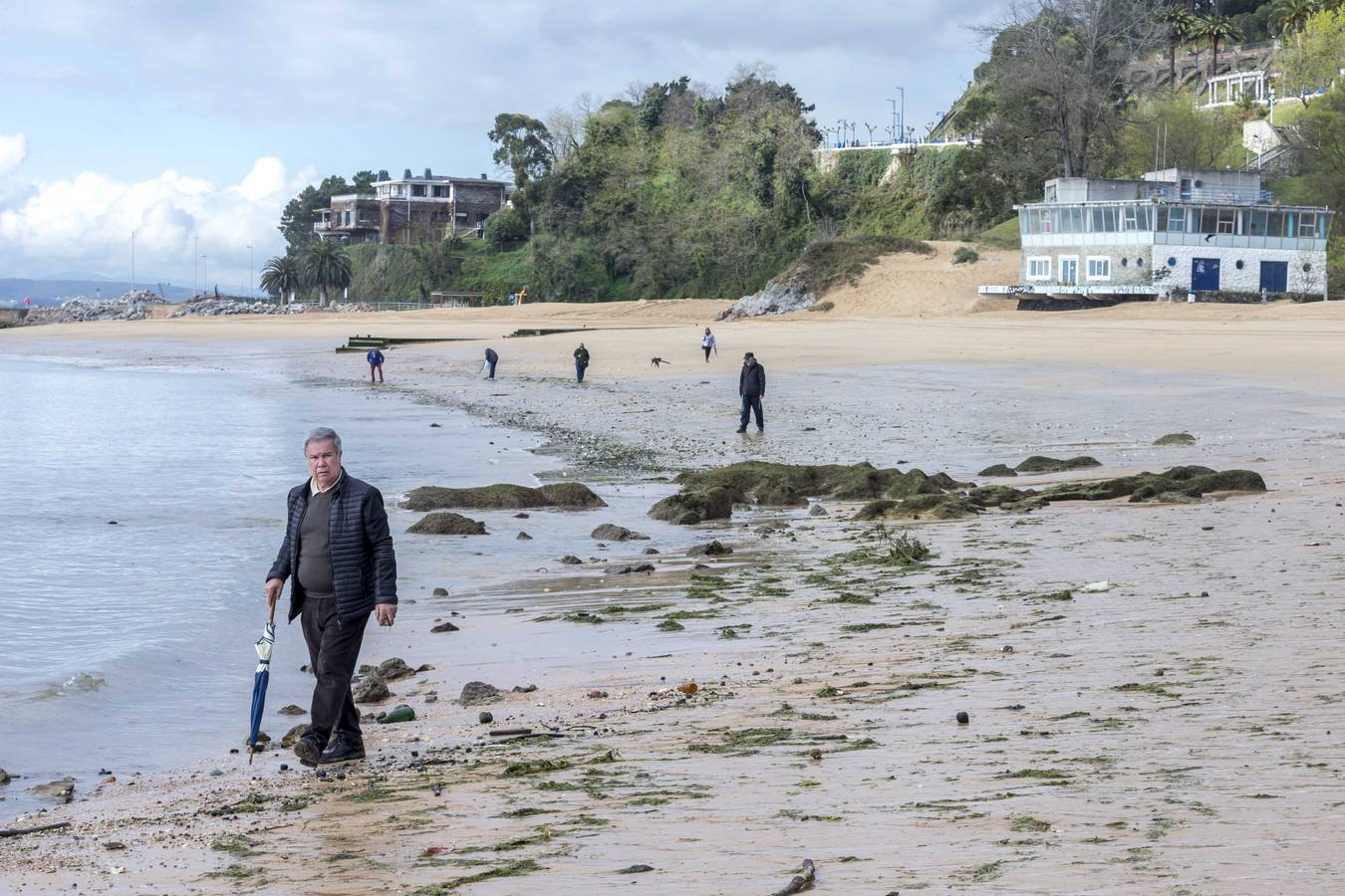 Fotos: La Playa de La Magdalena, ayer en la bajamar