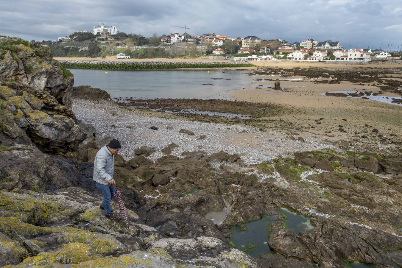 Fotos: La Playa de La Magdalena, ayer en la bajamar