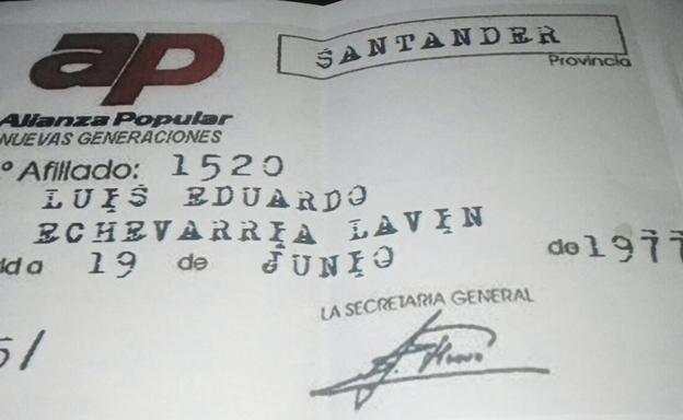 Carné de Alianza Popular: La persona que realizó la falsificación utilizó un número de afiliado que correspondía al hoy presidente de Extremadura, Guillermo Fernández Vara.