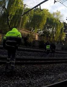 Imagen secundaria 2 - Tres vigilantes heridos al intentar retener a dos grafiteros en los talleres de Renfe en Santander