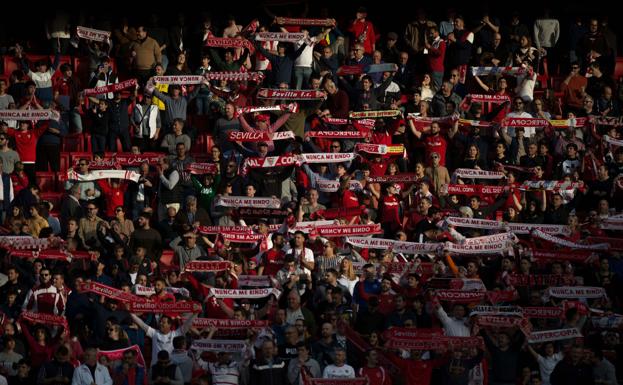 Aspecto de la grada del Ramón Sánchez-Pizjuán, durante un partido del Sevilla.