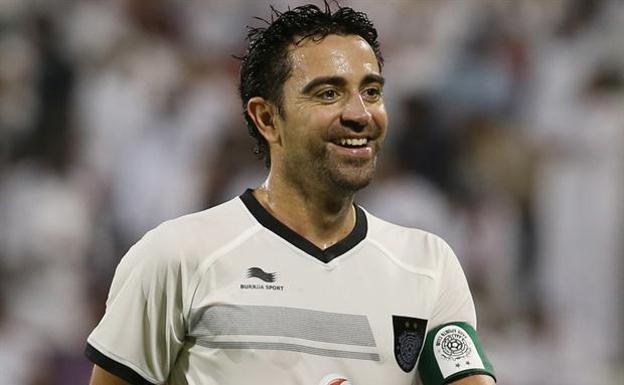 Xavi, en un partido de Liga de las Estrellas de Qatar con el equipo Al Sadd