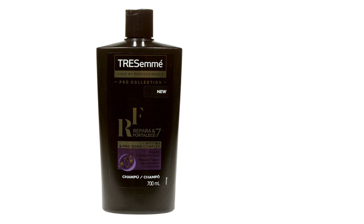 TRESEMMÉ RF REPARA&FORTALECE 7 CON BIOTINA | Contenido: 700 ml | Precio por 100ml: 0,81 € | Nota sobre 100: 59