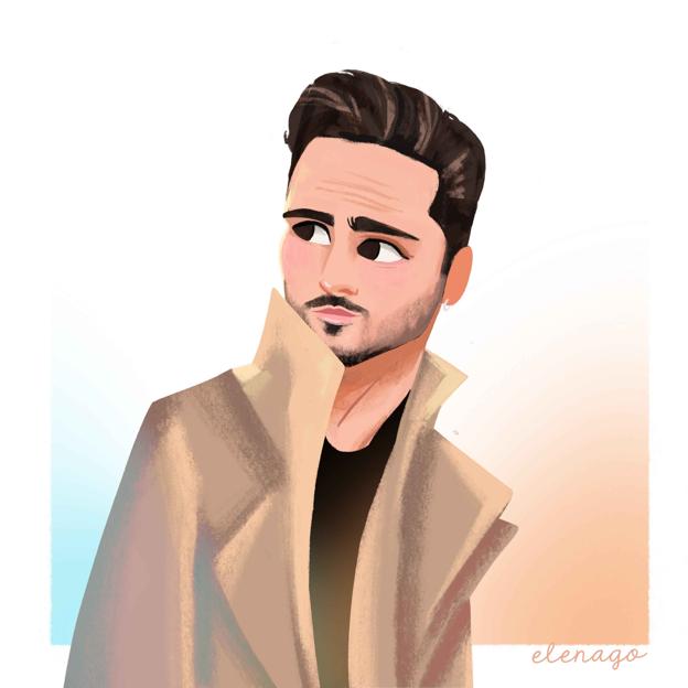 Ilustración de la joven santanderina de David Bustamante.