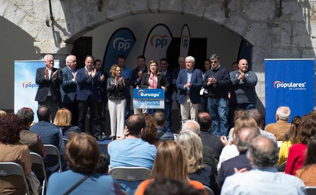 Acto del PP en el que ha intervenido esta mañana Buruaga.