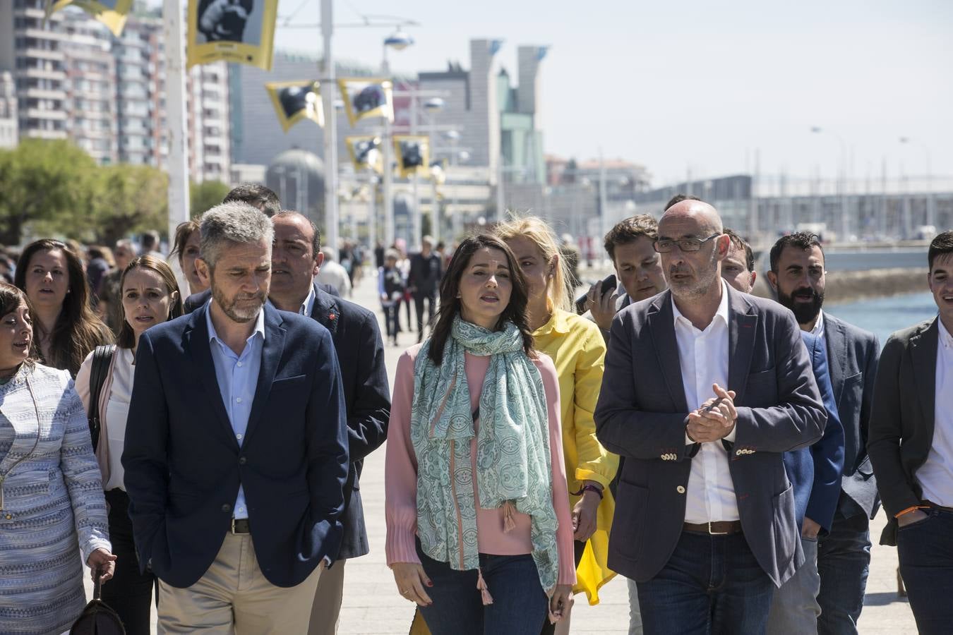 Javier Ceruti, Inés Arrimadas y Félix Álvarez