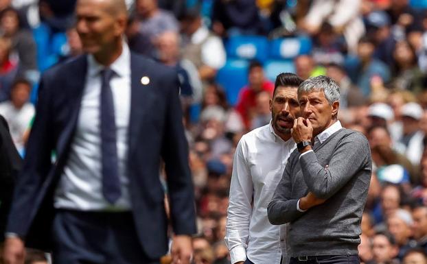 Setien en el partido de hoy 