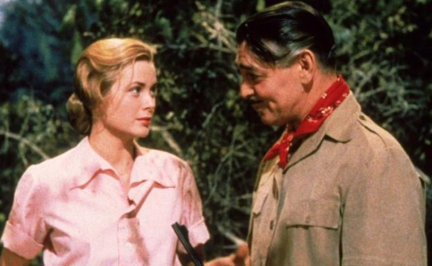 Grace Kelly y Clark Gable en 'Mogambo'.