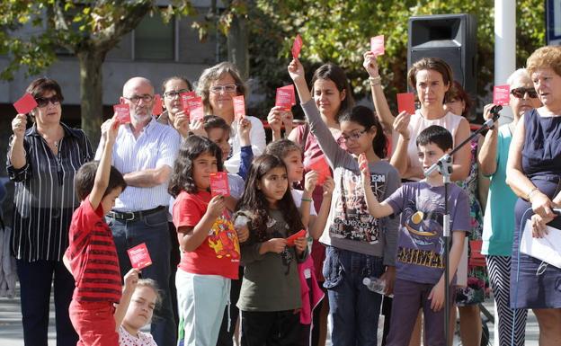 Concentración contra la violencia de género en Logroño.