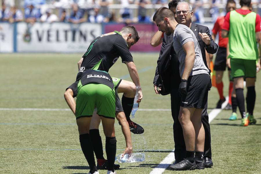 Un gol de Buñuel de penalti permitió al Racing subir de categoría tras el empate a cero de la ida