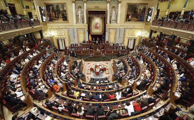 Pleno de constitución del Congreso de los Diputados tras las elecciones generales.