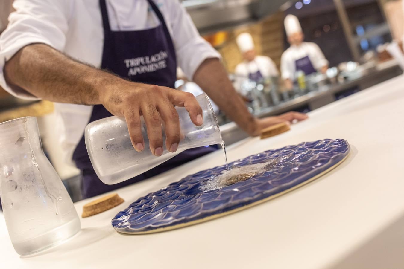 Uno de los platos servidos en la cena en Aponiente.