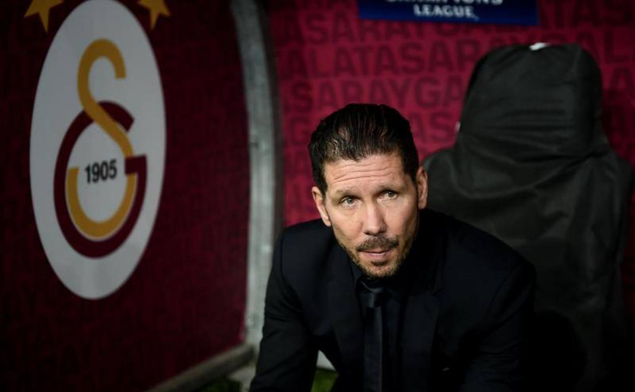 Simeone, en un partido de Champions League.