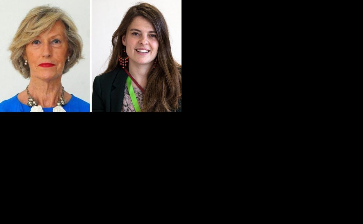 A la izquierda Marina Lombo, y a la derecha, su sustituta, Mtyriam Martínez.