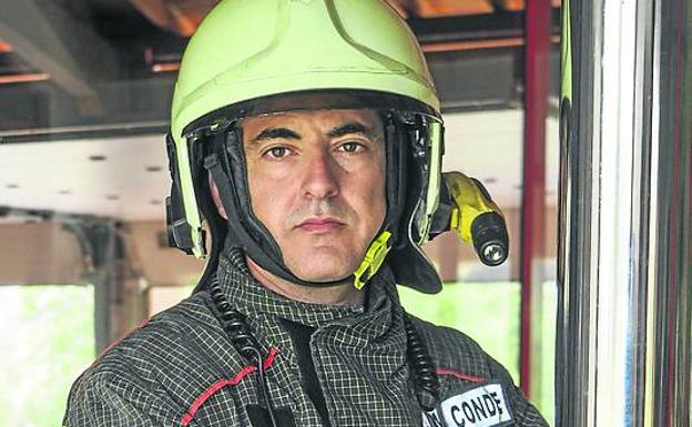 El bombero José Manuel Conde.