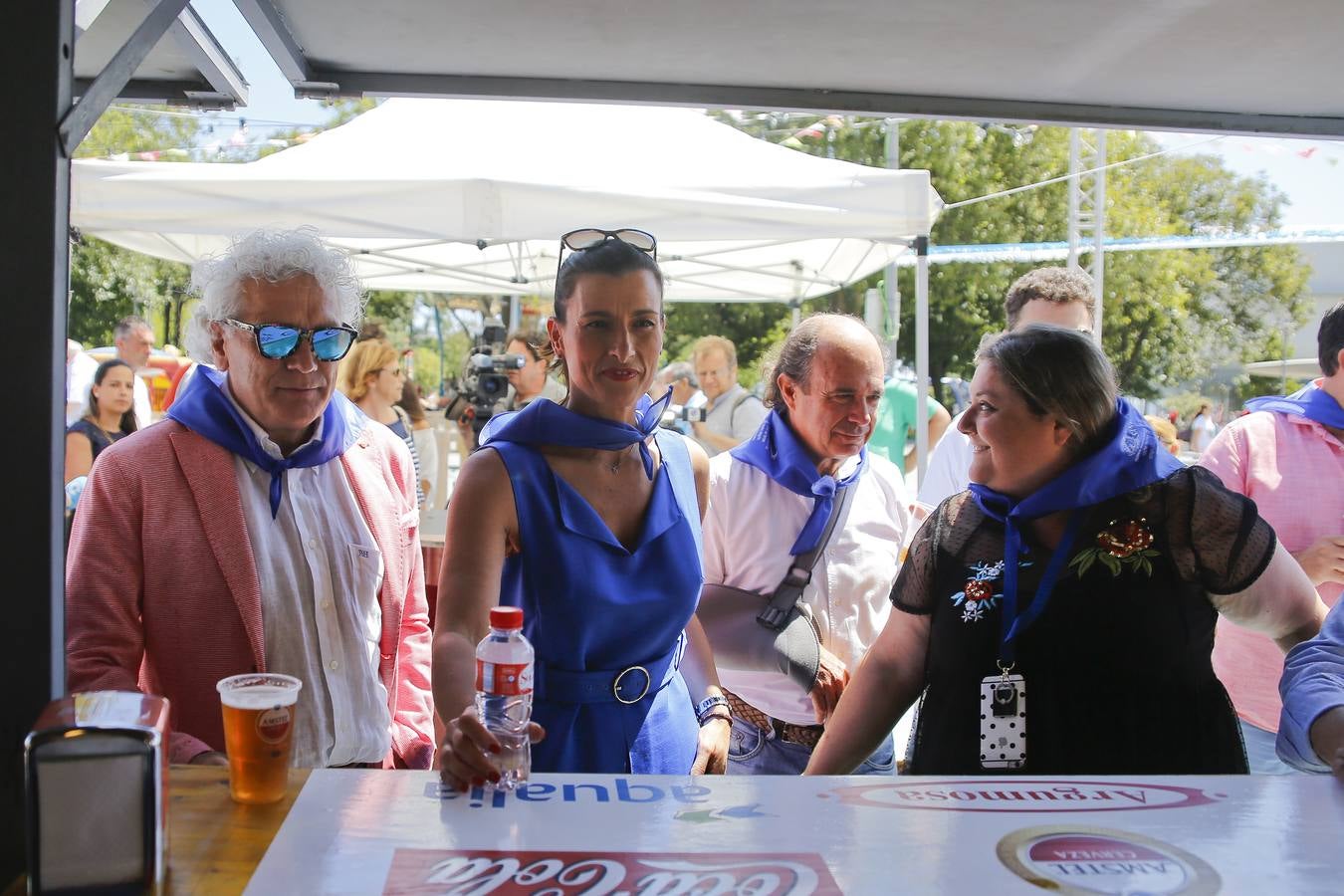 La alcaldesa de Santander, Gema Igual, inaugura las casetas de las fiestas de la capital cántabra.