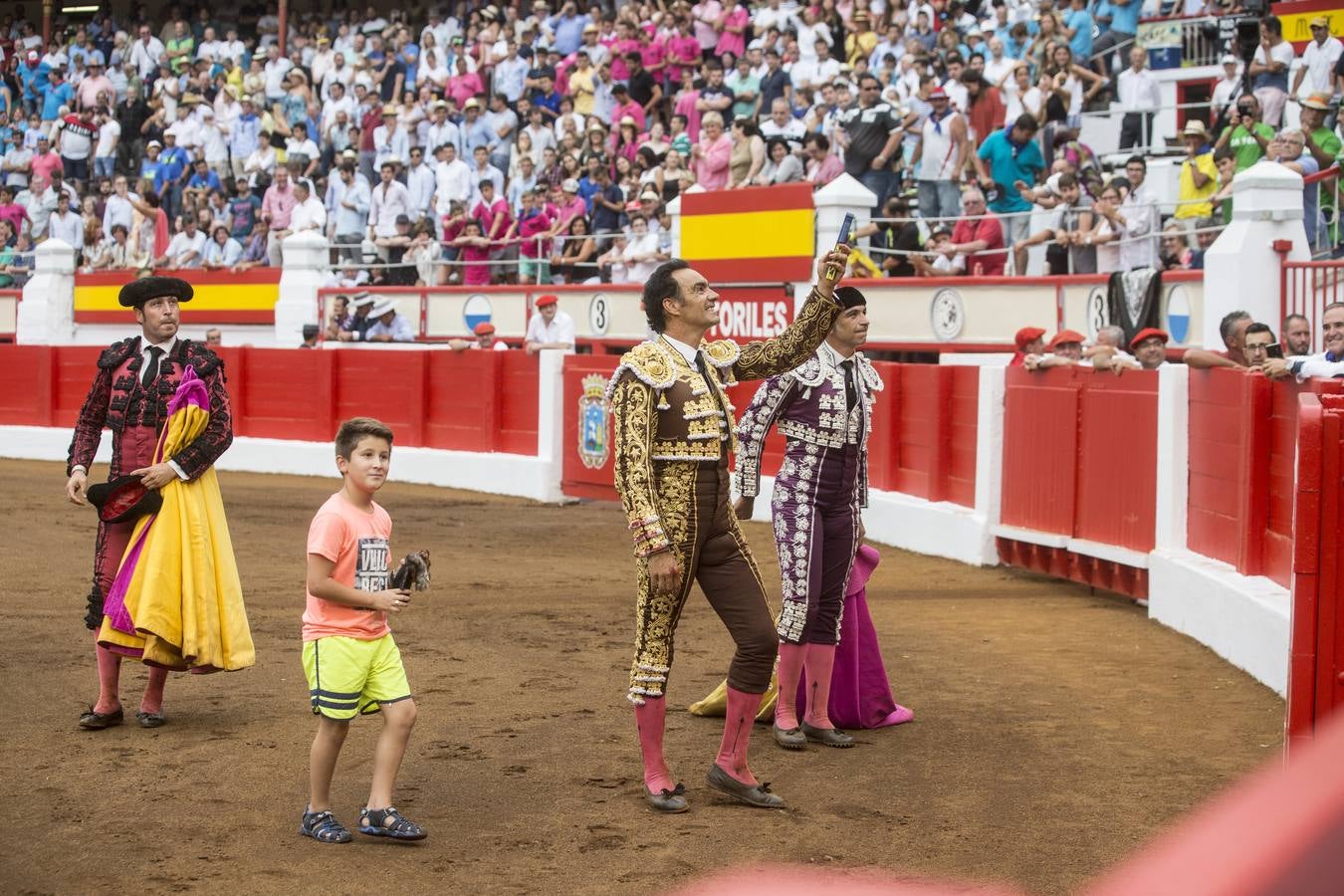 Curro Díaz, Manuel jesús 'El Cid' y Emilio de Justo en el tercer festejo de la Feria de Santiago