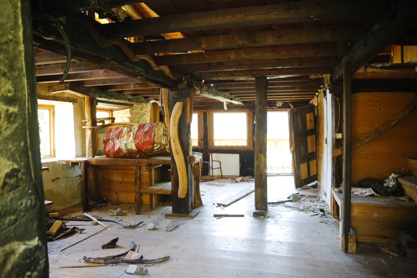 Interior de una vivienda abandonada.
