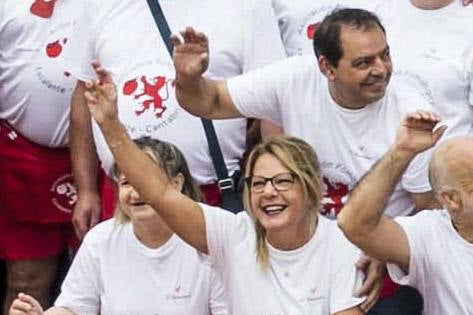 El matrimonio fallecido en Escalante en una imagen tomada el pasado sábado en Día de la Sidra.