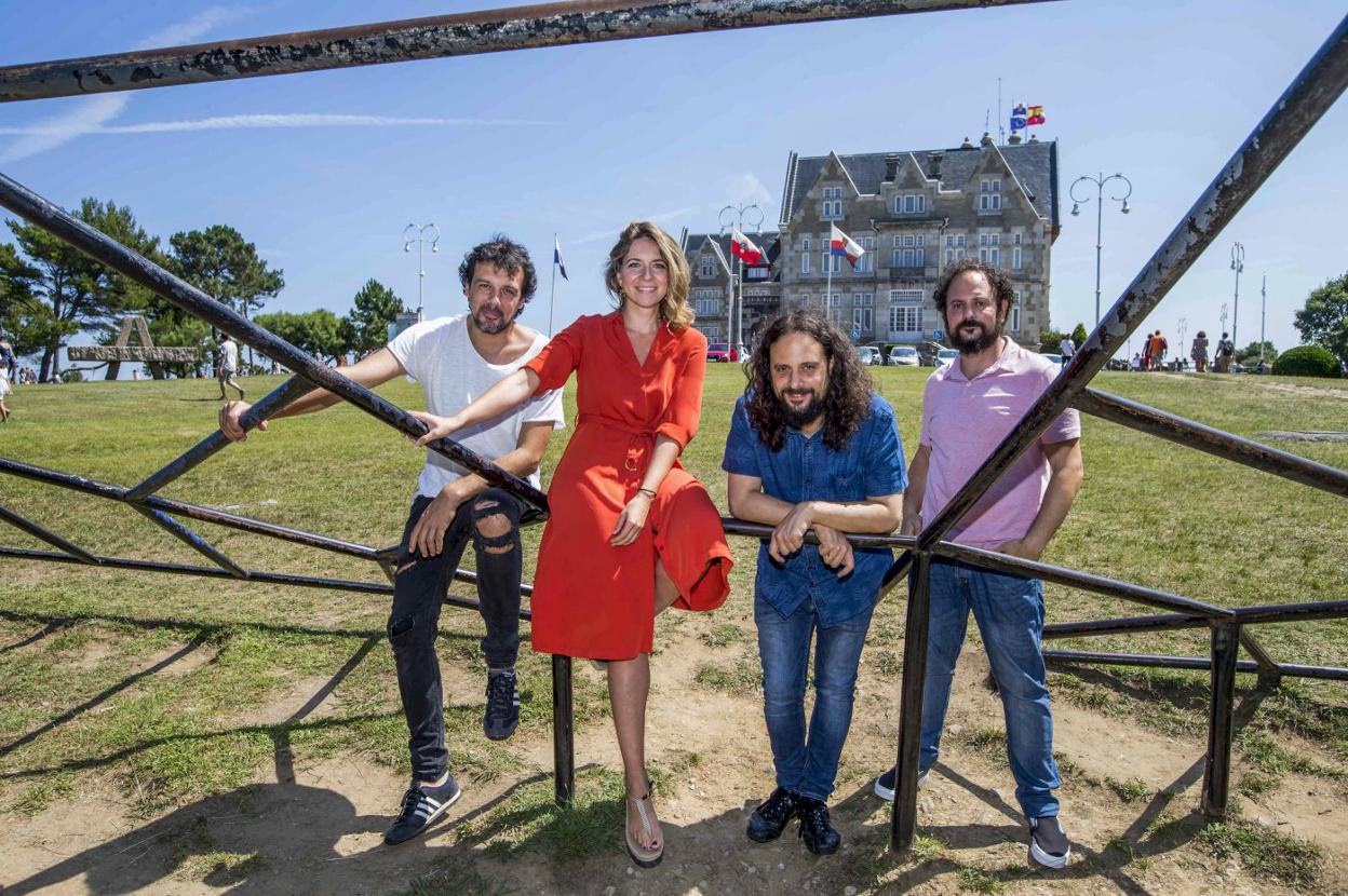 Agustín Diassera, Rocío Márquez, Fahmi Alghai y Rami Algha, ayer en La Magdalena, sede de la UIMP. 