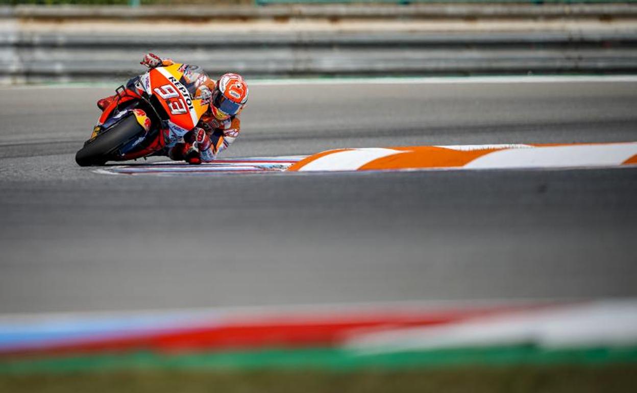 Marc Márquez, rodando con su Honda. 