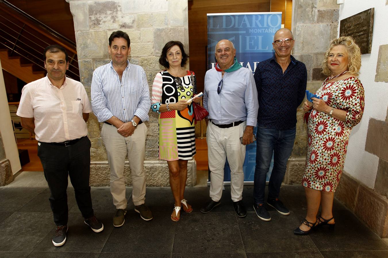 Javier Paradelo, Saturnino Castanedo, Ana Barca, Nacho Cobo, Pedro López y Milagros Oliva.