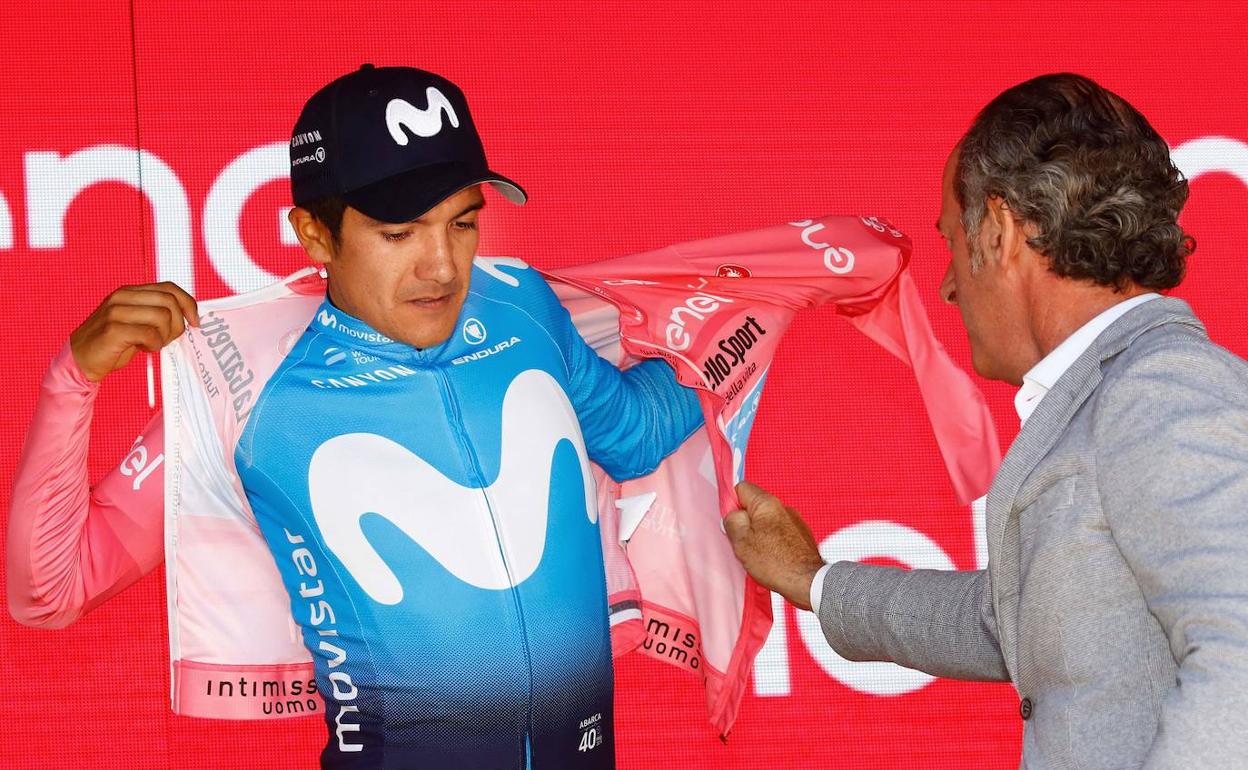 Richard Carapaz, durante el pasado Giro de Italia. 