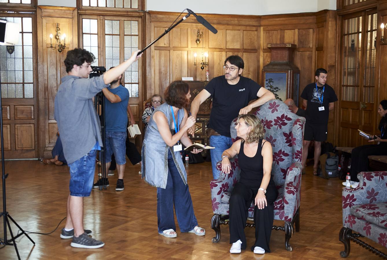 Imagen del taller de interpretación 'Ahora en verso', dirigido por el actor Carmelo Gómez, incluido en el taller de cine documental que se imparte en la UIMP.
