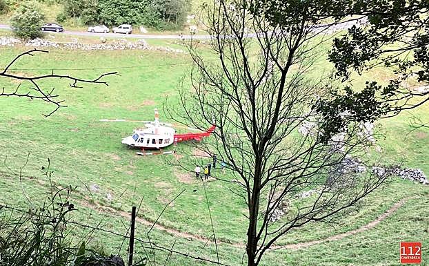 Imagen del rescate en Matienzo.