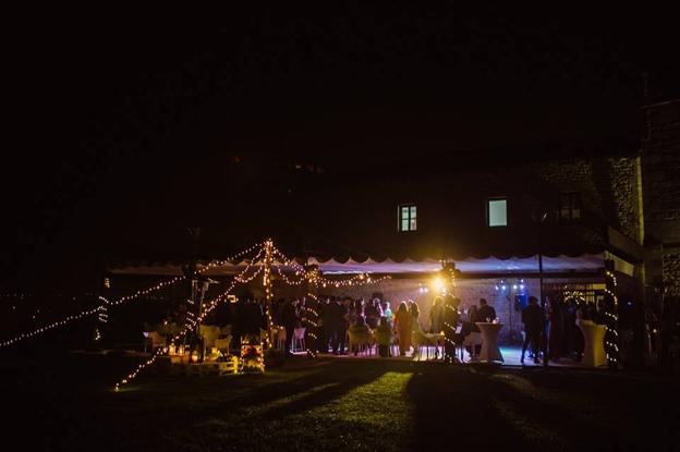 Visión nocturna de la boda de Carmen y Richo.