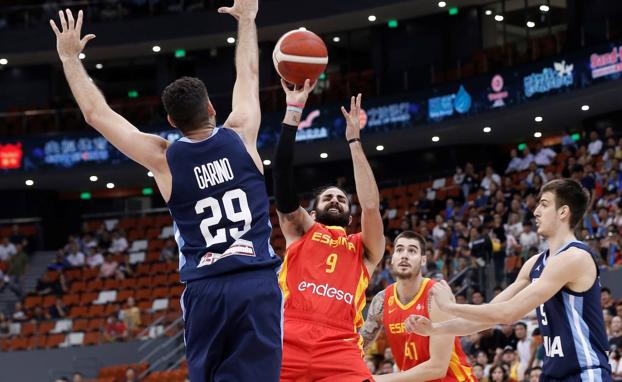 Ricky Rubio terminó el partido con 28 puntos. 