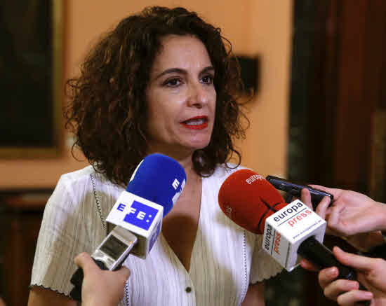 La ministra de Hacienda en funciones, María Jesús Montero. 