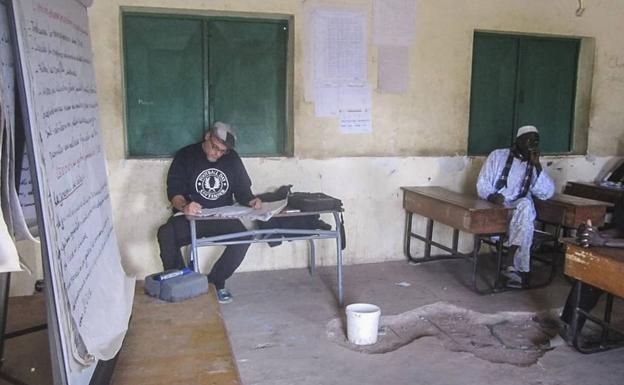 Adrián Cendrero durante una de las clases que imparte