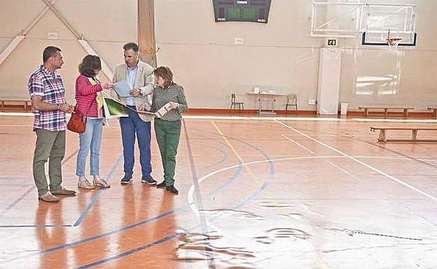 Las obras en el pabellón José Ramón Sánchez.