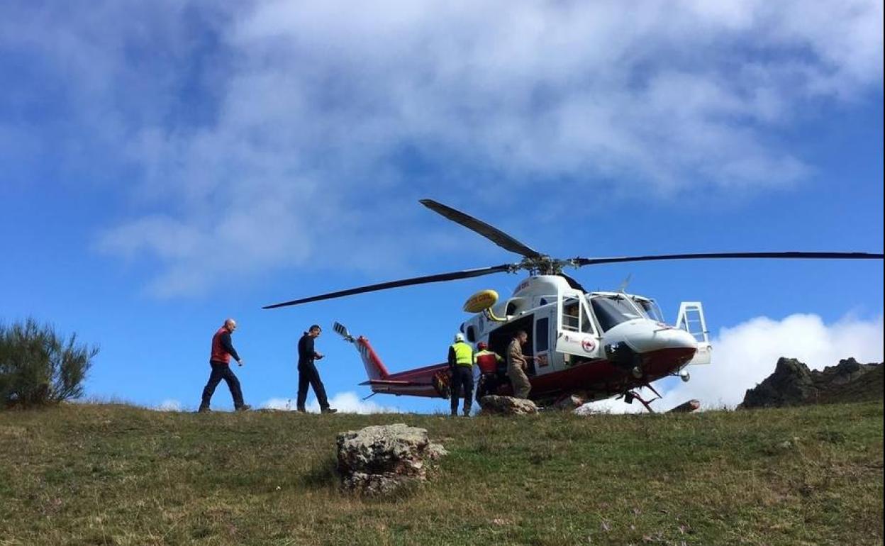 Imagen del operativo de rescate.