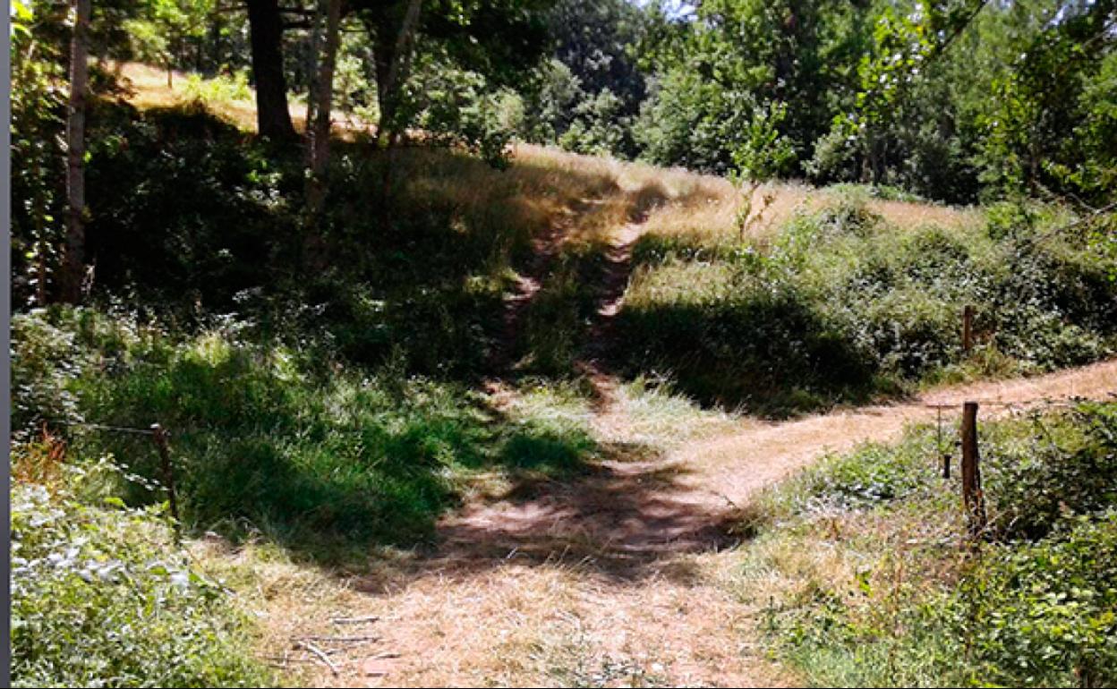 Lugar donde muiró el ciclista.