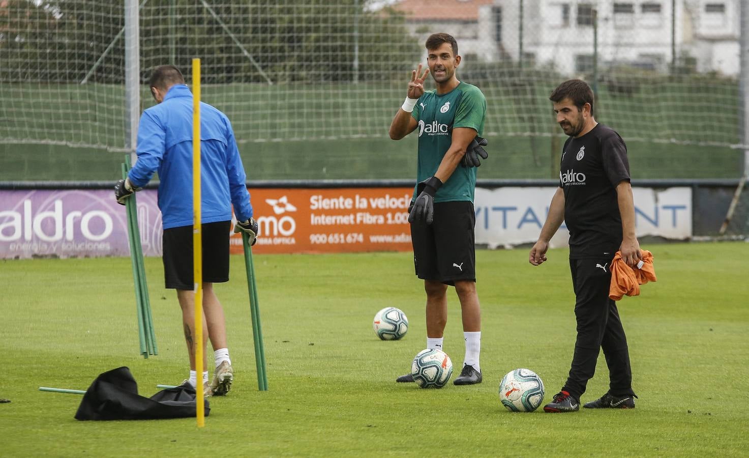 Fotos: El entrenamiento del día después de la victoria ante el Mirandés