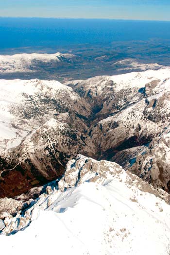 Vista aérea del desfiladero de la Hermida 