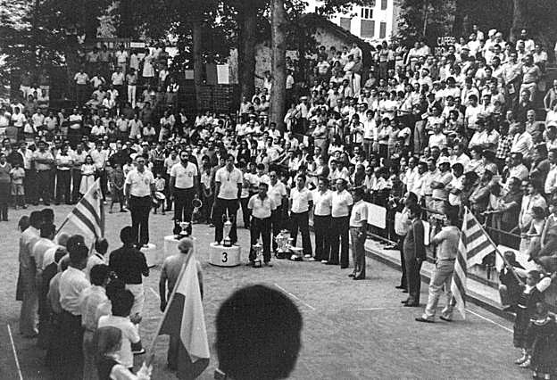 Imagen del Campeonato de España disputado en Villacarriedo en 1982.