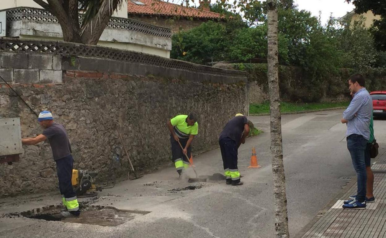 Acometidas diversas obras de mejora en el asfaltado de las calles de Guarnizo