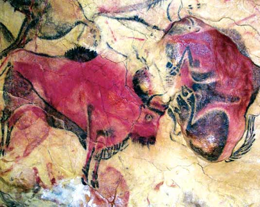 Bisontes en la cueva de Altamira.