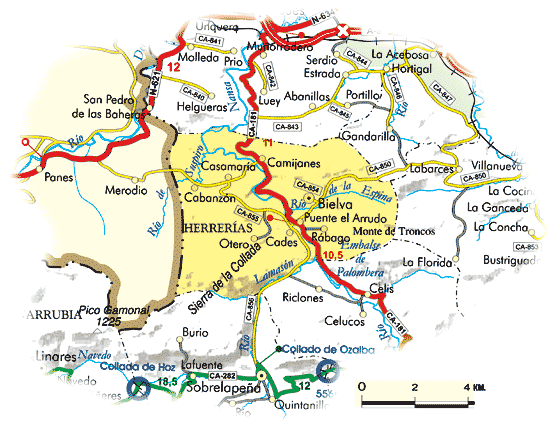 Núcleos de población | Herrerías | Cantabria 102 Municipios