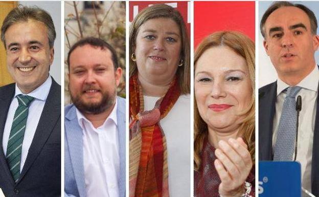 De Izquierda a derecha. Diego Movellán, Rubén Gómez, Rocío Rábago, María Jesús Calva y Javier Puente. 