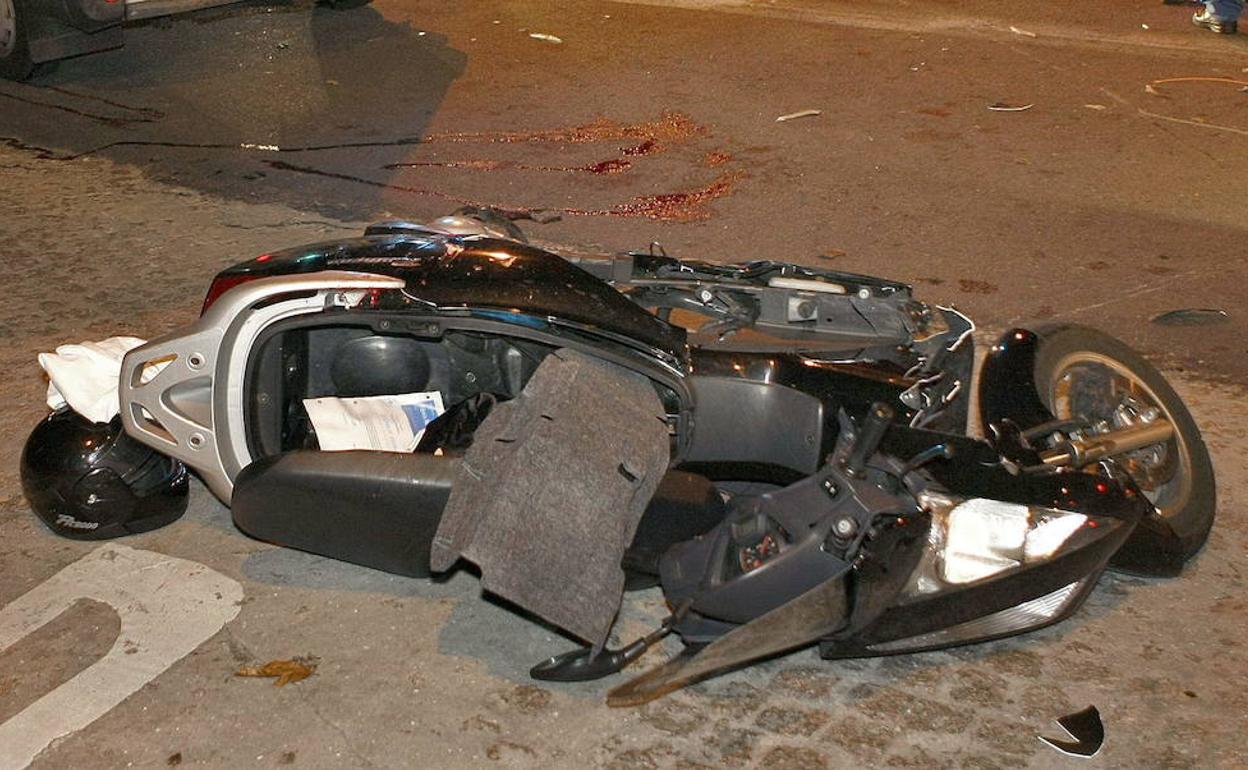 Imagen de archivo tomada tras un accidente en Vigo. 