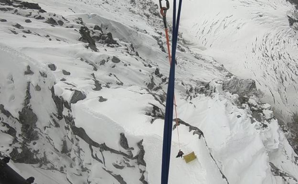 El montañero rescatado.