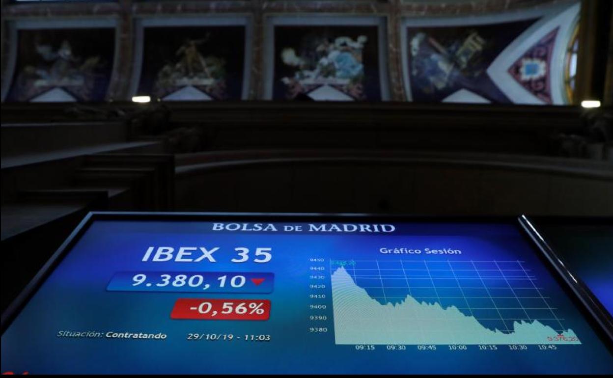 El Ibex-35 cierra a la baja, pero preserva los 9.400 puntos