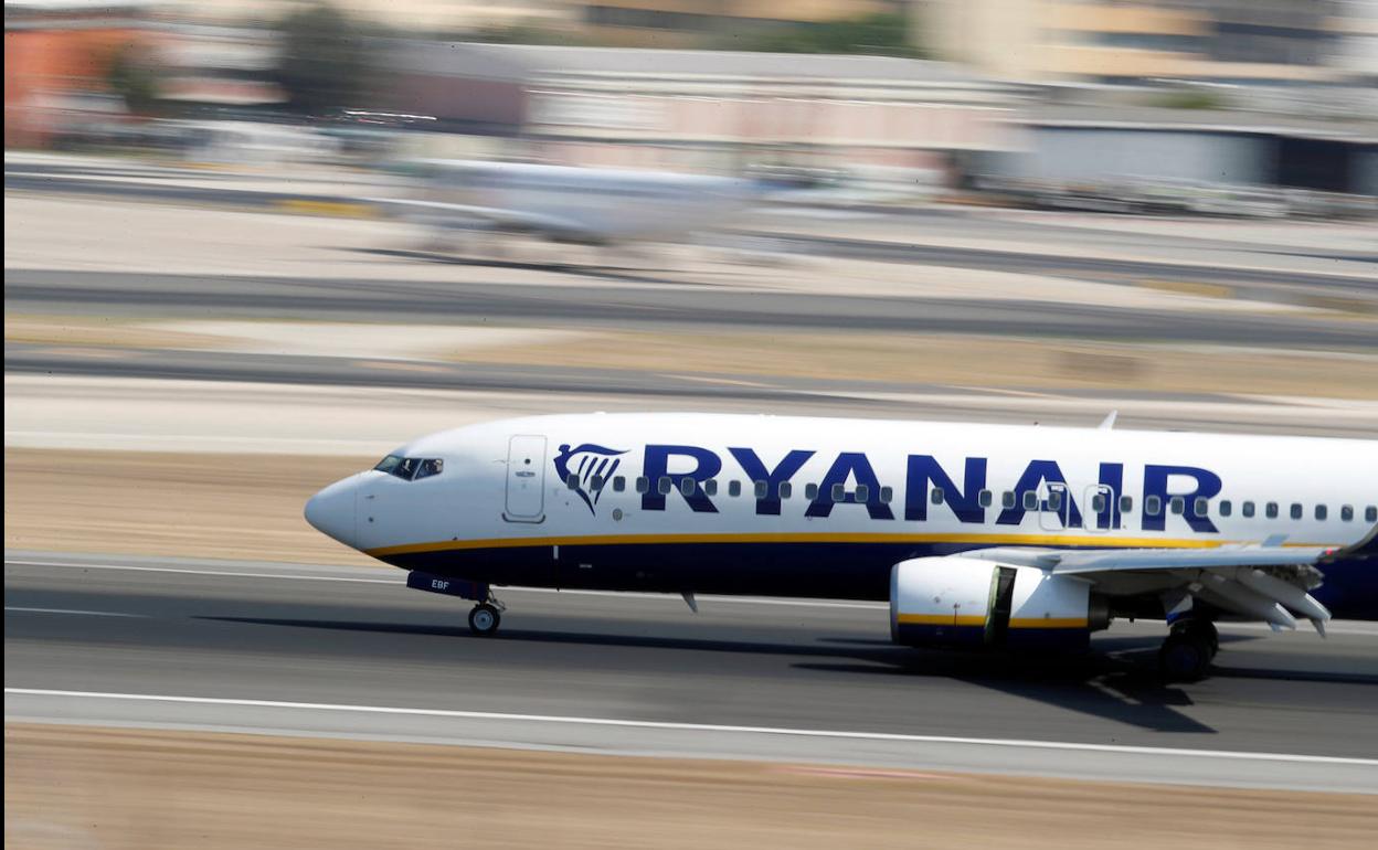 Un avión de Ryanair. 